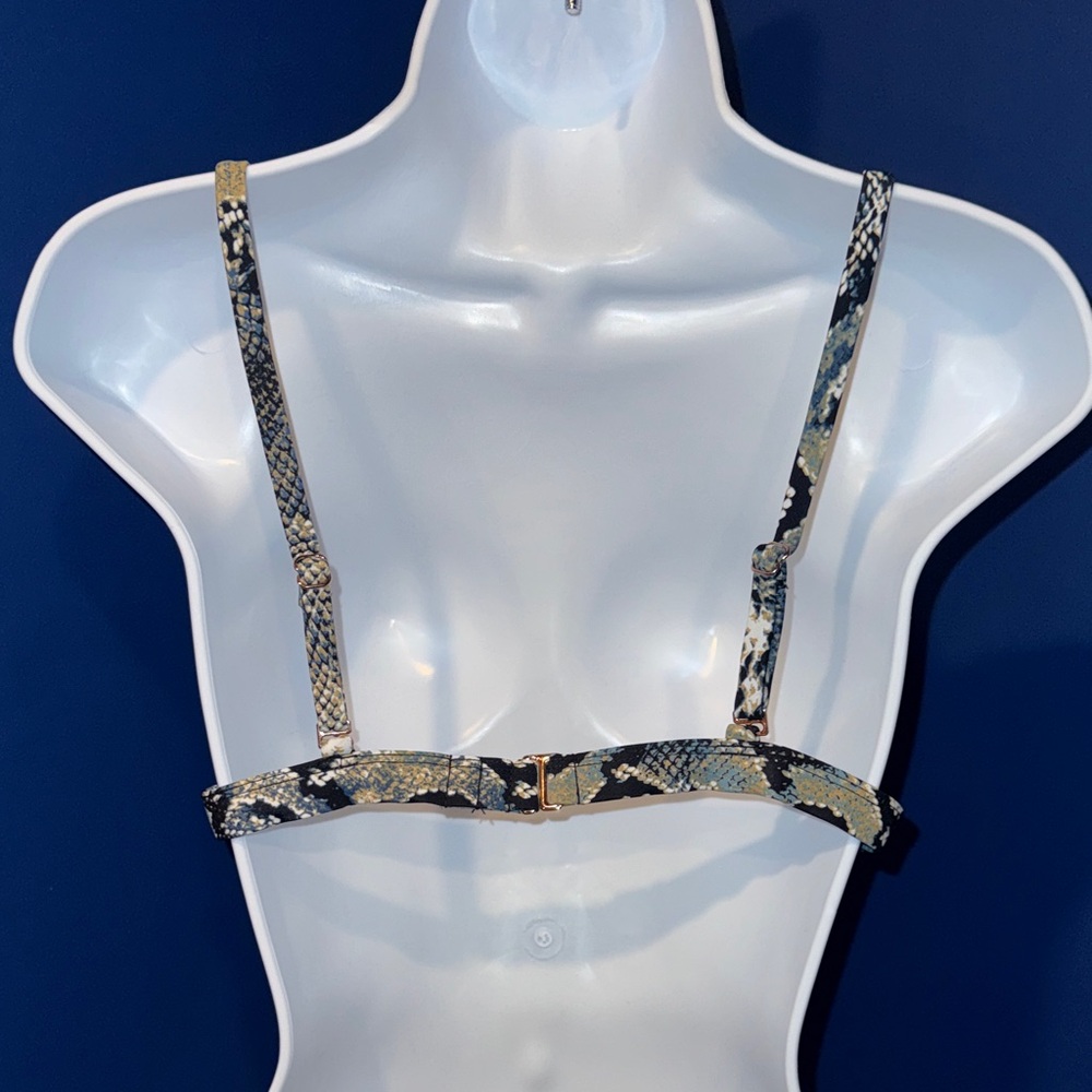 Shade & Shore- NWOT Snake Print Triangle Bikini Top Size Large 🐍🌊 - Picture 5 of 13